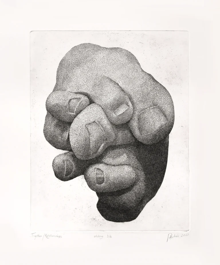 Paulina Bobak, «Together / Relationships» (2025): acquaforte, 35 × 29 cm